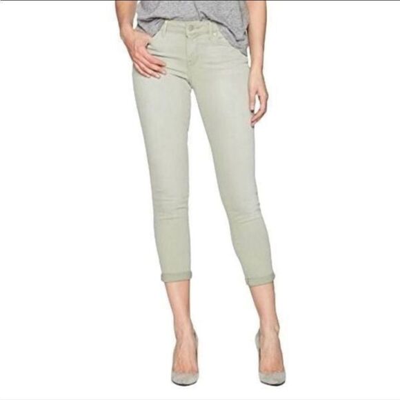 Jessica Simpson Rolled Cropped Skinny Jeans in Light Green. Size 8/29. - Picture 1 of 10